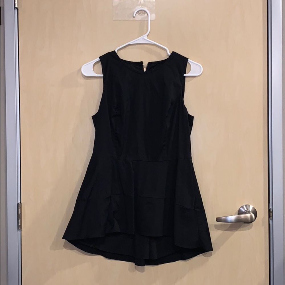 White House Black Market Black Zipper Tank